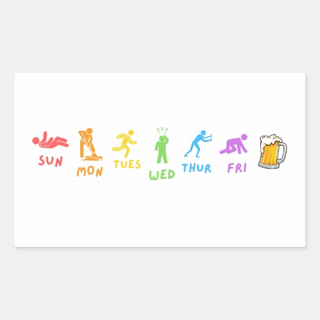 Lgbtq make it to fiday  rectangular sticker (Front)