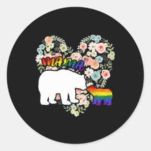 Cute LGBTQ Gay Mama Bear Gift' Sticker