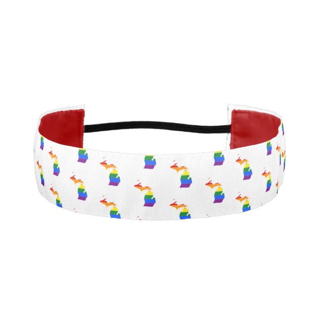 LGBTQ MICHIGAN PRIDE  ATHLETIC HEADBAND (Front)