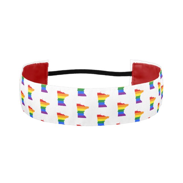 LGBTQ MINNESOTA PRIDE Polo  Athletic Headband (Front)