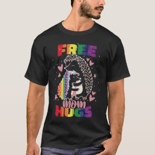 LGBTQ Mom Pride Month Free Mom Hugs T-Shirt