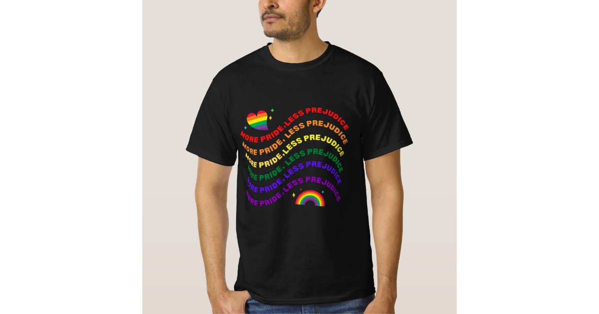 More Pride Less Prejudice Wear Glasses LGBT Gay Pride Month T-Shirt