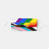 LGBTQ New Pride Flag Adult Cloth Face Mask (Front, Folded)