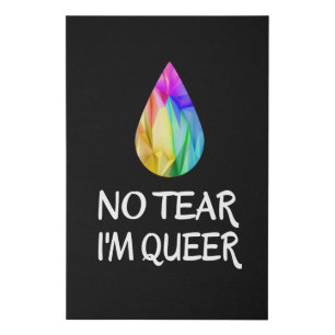 LGBTQ - No Tear I'm Queer - CSD Pride Faux Canvas Print