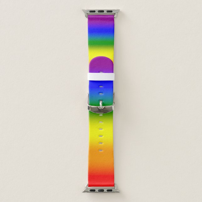 LGBTQ Ombre Rainbow Flag Nail Art • Pride Gradient Apple Watch Band (Band)