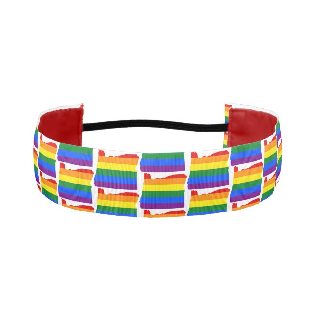 LGBTQ OREGON PRIDE  ATHLETIC HEADBAND (Front)