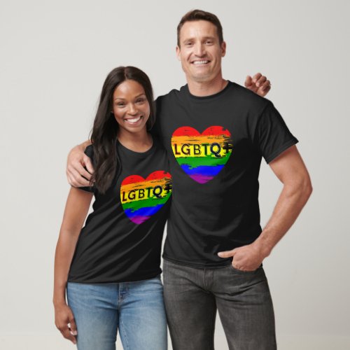 LGBTQ Painted Heart T_Shirt