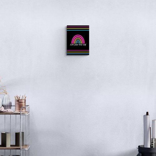 LGBTQ Pansexual Flag Rainbow Live your true self Poster