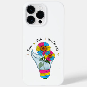 LGBTQ Pansexual Flag Sunflowers in a Light Bulb Case-Mate iPhone 14 Pro Max Case