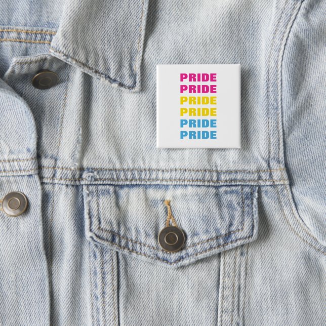 LGBTQ Pansexual Pride Customizable Repeated Text Button (In Situ)