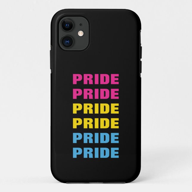LGBTQ Pansexual Pride Customizable Repeated Text Case-Mate iPhone Case (Back)