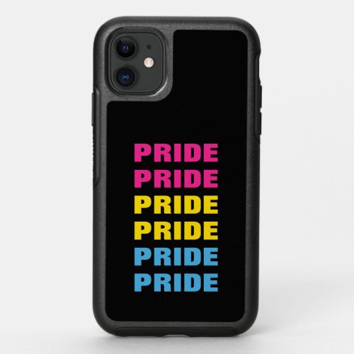 LGBTQ Pansexual Pride Customizable Repeated Text OtterBox Symmetry iPhone 11 Case