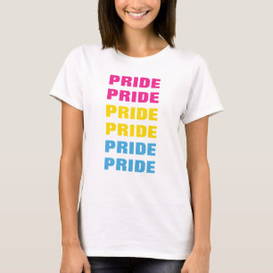 LGBTQ Pansexual Pride Customizable Repeated Text T-Shirt