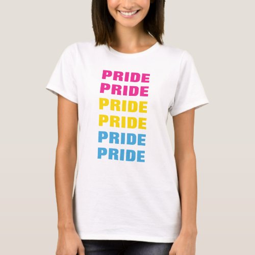 LGBTQ Pansexual Pride Customizable Repeated Text T_Shirt