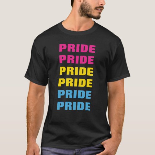LGBTQ Pansexual Pride Customizable Repeated Text T_Shirt