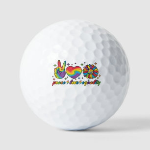 LGBTQ - Peace, Love, Equality Golf Balls