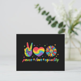 LGBTQ - Peace, Love, Equality Postcard