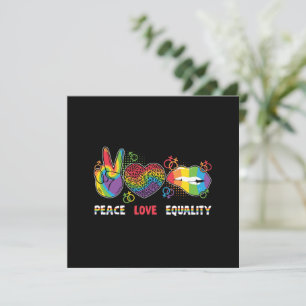LGBTQ - Peace, Love, Equality - Rainbow Colors