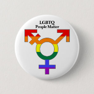 LGBTQ People Matter Button