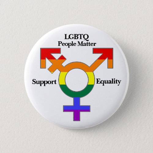 LGBTQ People Matter Support Equality Button