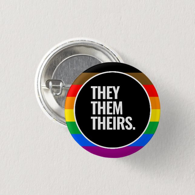 LGBTQ+ Philadelphia Pride Flag (QPOC) Button (Front & Back)