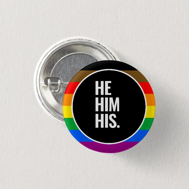LGBTQ+ Philadelphia Pride Flag (QPOC) Button (Front & Back)