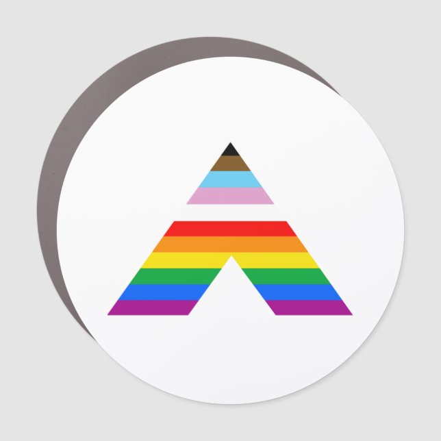 LGBTQ POC Ally Symbol Car Magnet (Front)