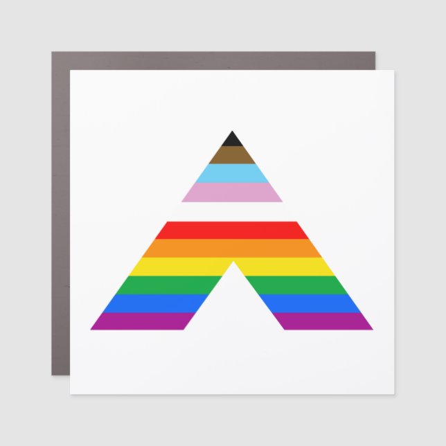 LGBTQ POC Ally Symbol Car Magnet (Front)