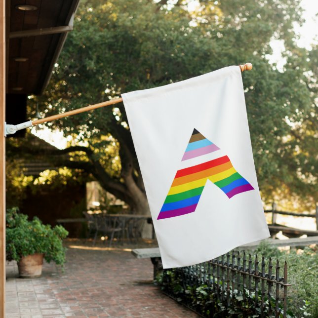 LGBTQ POC Ally Symbol House Flag (In SItu)