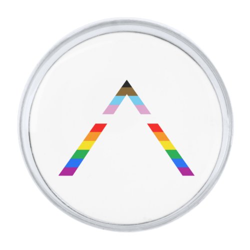 LGBTQ POC Ally Symbol Silver Finish Lapel Pin