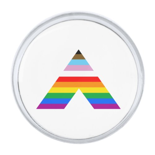 LGBTQ POC Ally Symbol Silver Finish Lapel Pin