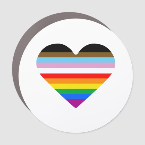 LGBTQ POC Heart Car Magnet