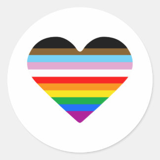 LGBTQ POC Heart Classic Round Sticker