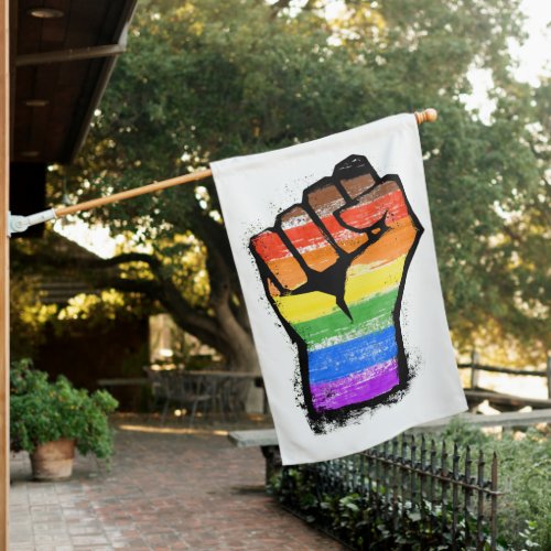 LGBTQ POC Philly Pride Fist House Flag