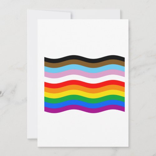 LGBTQ POC Pride Waving Flag Holiday Card