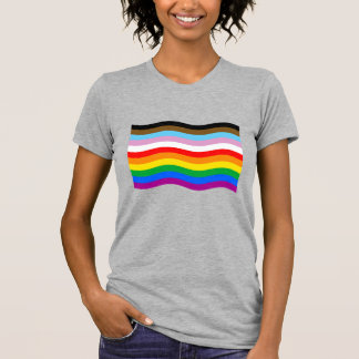 LGBTQ POC Pride Waving Flag T-Shirt
