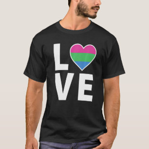 Lgbtq Polysexual Flag Heart Lgbtqia+ Love Polysex T-Shirt