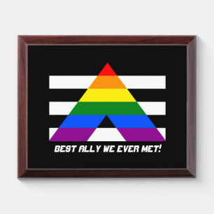 LGBTQ Pride Ally Award Plaque