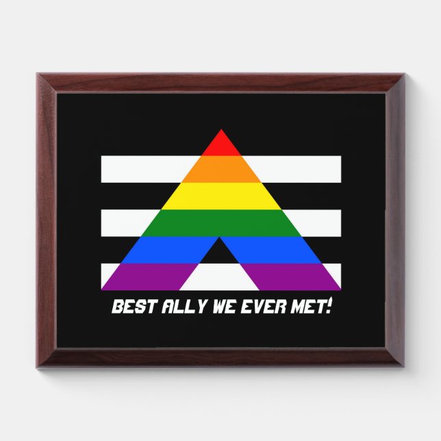 LGBTQ Pride Ally Award Plaque (Horizontal)