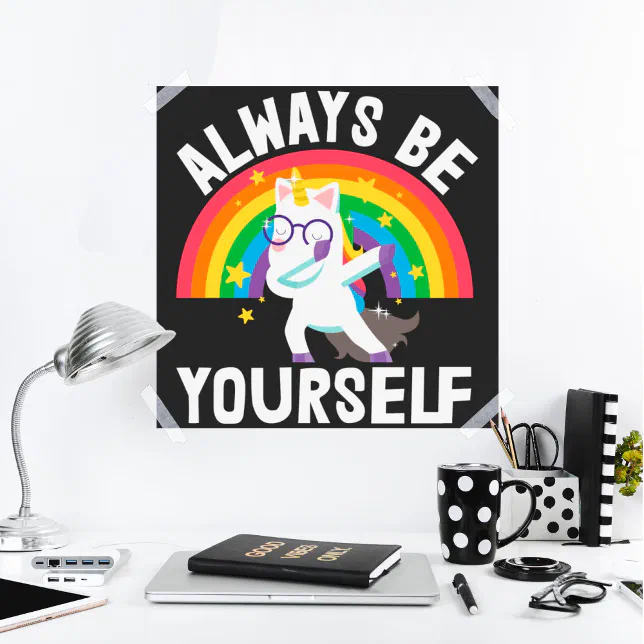 Lila Unicorno Always Be Yourself con Maniglia Viaggio Tazza