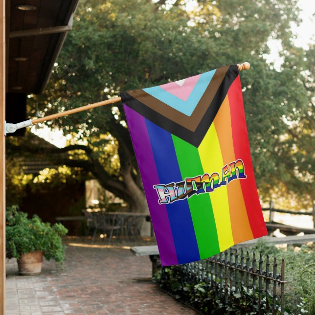 LGBTQ+ Pride and Support  Human House Flag (In SItu)