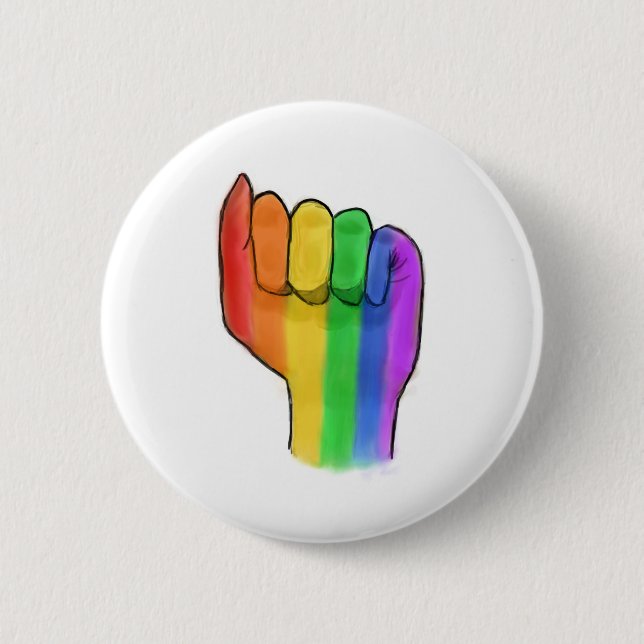 LGBTQ+ Pride Button Pin (Front)