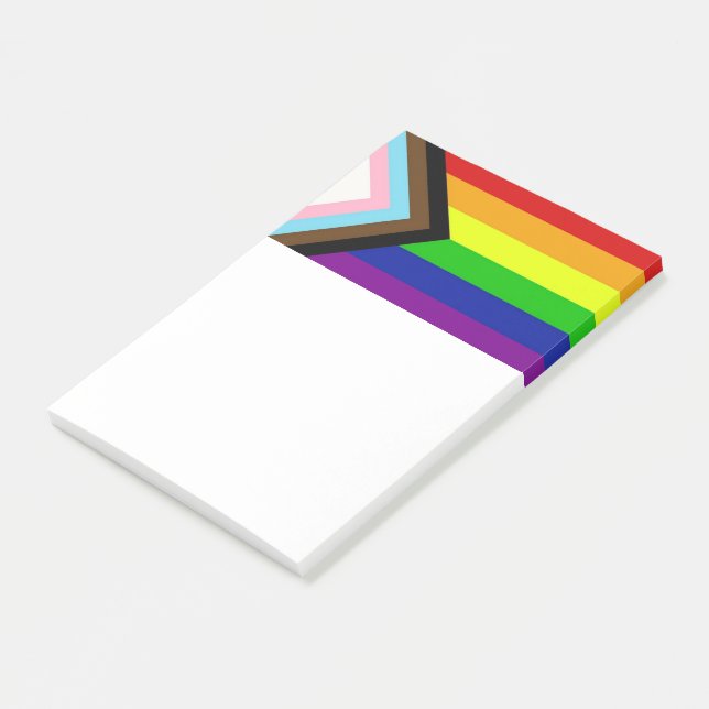 LGBTQ+ Pride Button Post-it Notes (Angled)