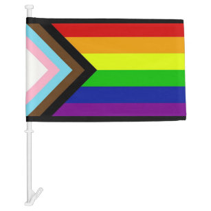 LGBTQ+ Pride Car Flag