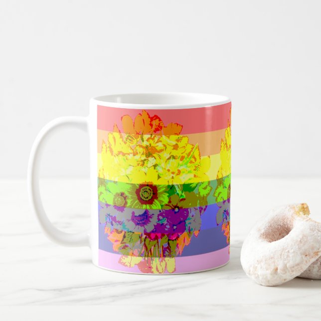 lgbtq pride coffee mug (With Donut)