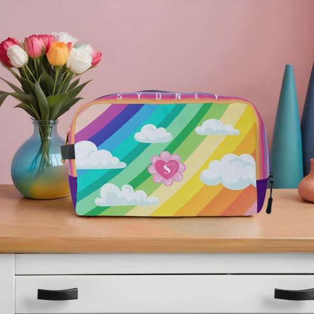 LGBTQ+ Pride Colorful Rainbow Love Name & Monogram Dopp Kit (LGBTQ+ Pride Colorful Rainbow Love Name & Monogram Toiletry Bag)