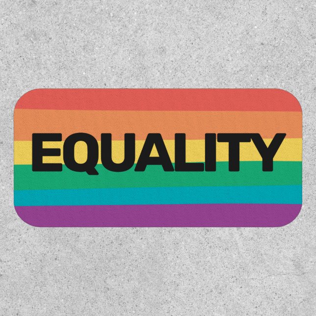 LGBTQ pride Equality rainbow flag Patch (Front)