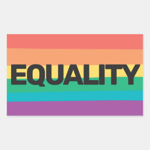 LGBTQ pride Equality rainbow flag Rectangular Sticker