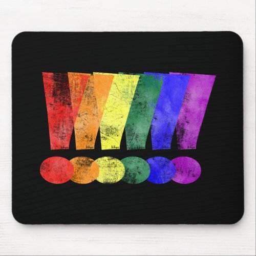 LGBTQ Pride Exclamation Points Mouse Pad