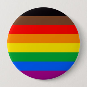 LGBTQ Pride Flag (8 Stripes) Button